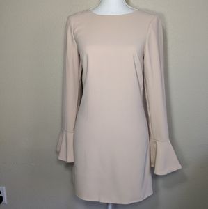 Marciano Sheeta Mini Dress V Back Suede Cream XS